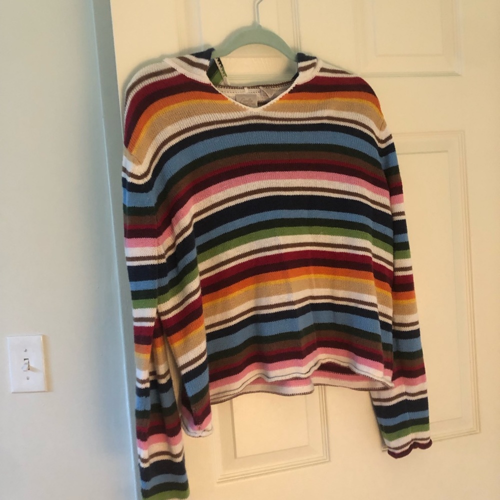 Knit rainbow sweater